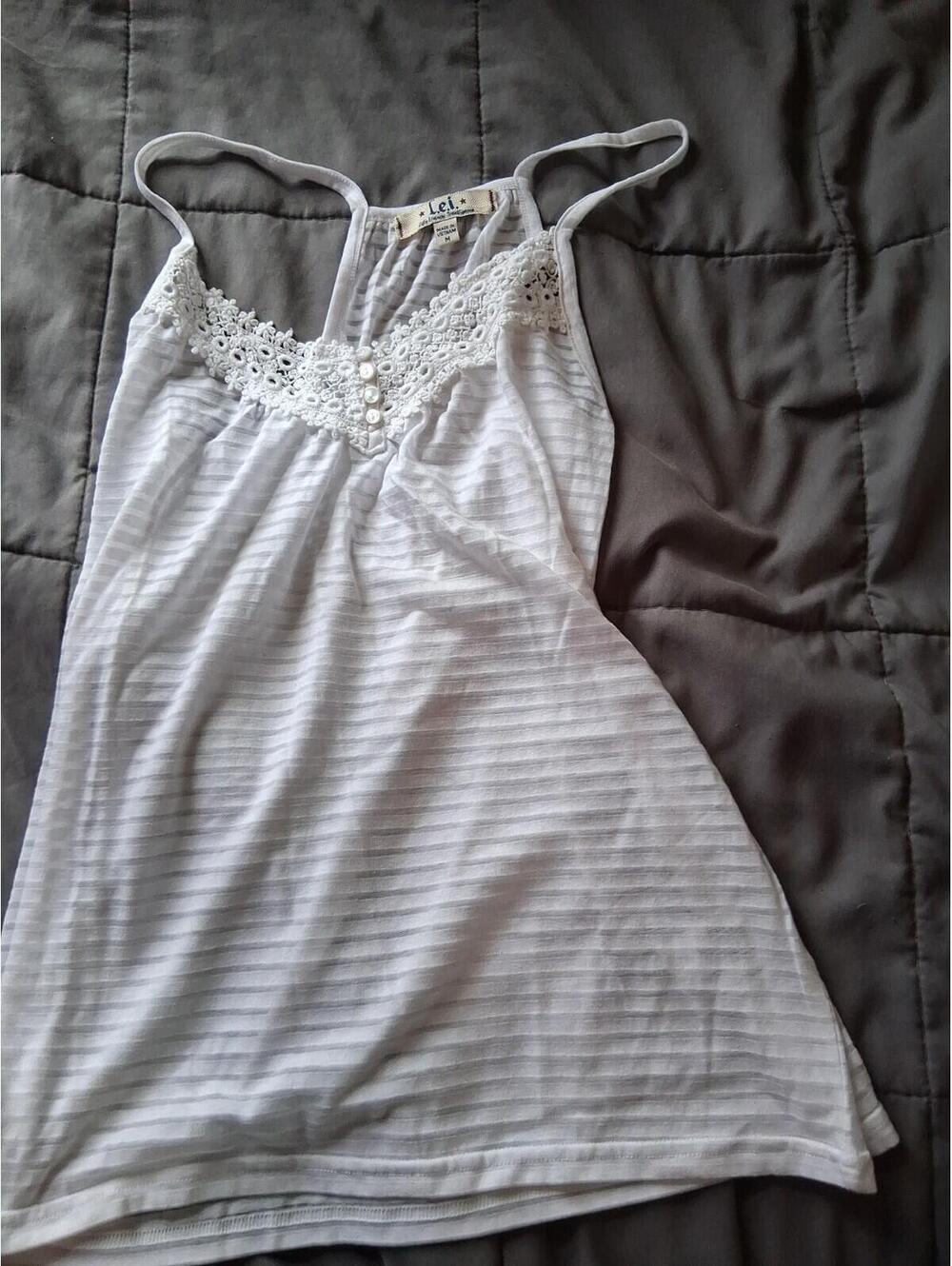 Vintage Y2K L.e.i Babydoll Cami Juniors M Lace Trim Layering Coquette Fairy C2